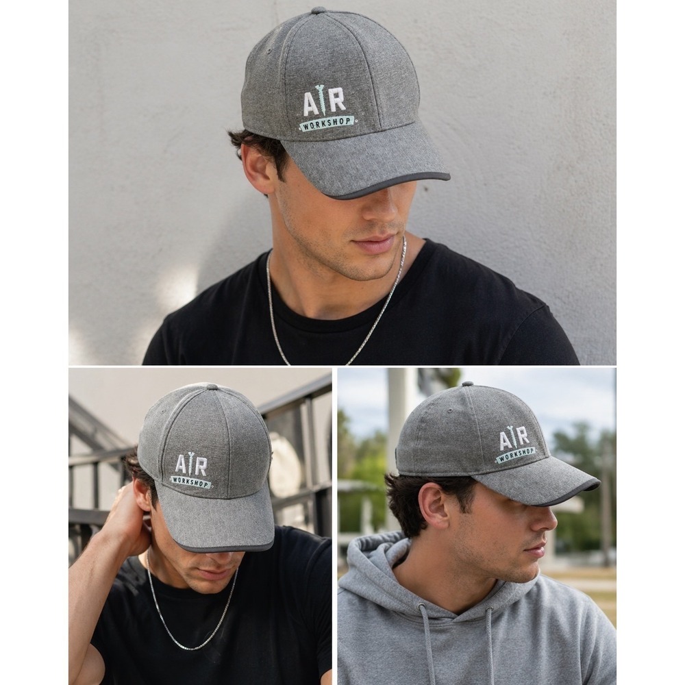 Ogio Air Workshop Baseball Cap Hat Mens Adjustable Embroidered Logo Casual Gray